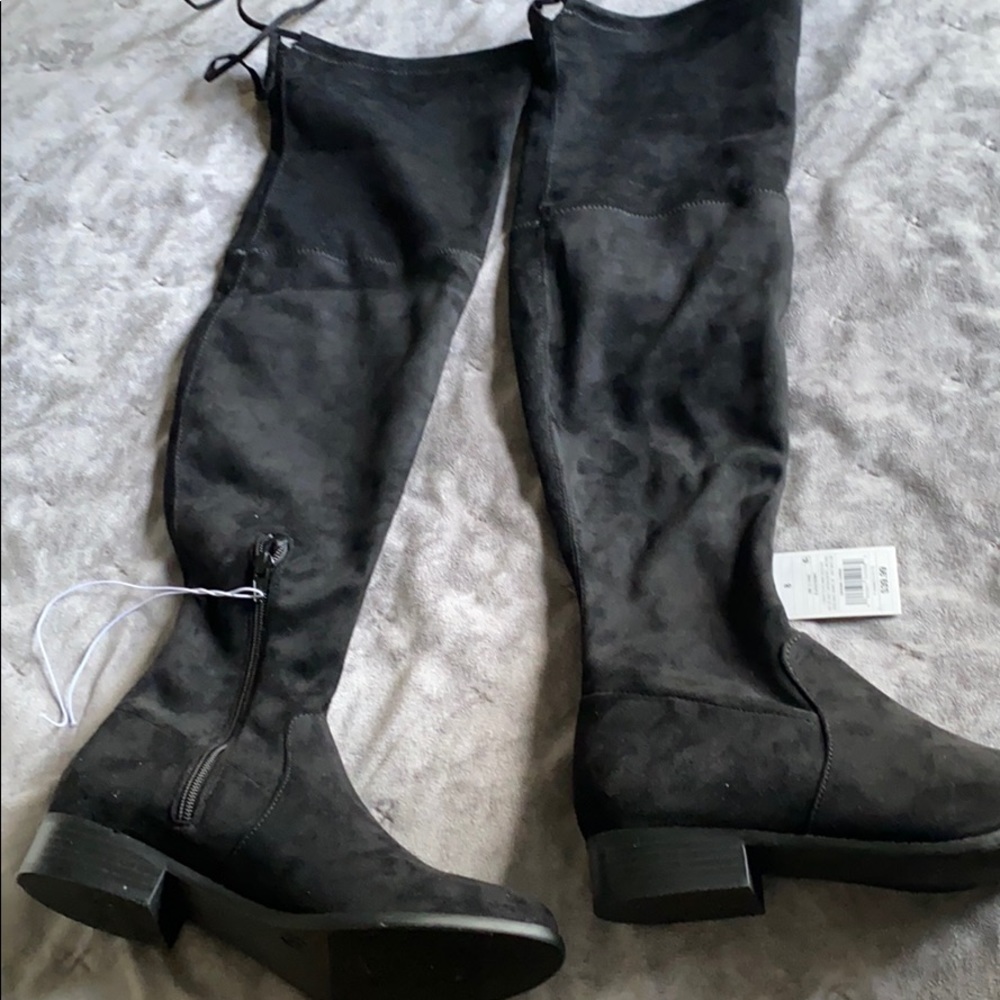 Over knee boots black size 8 new